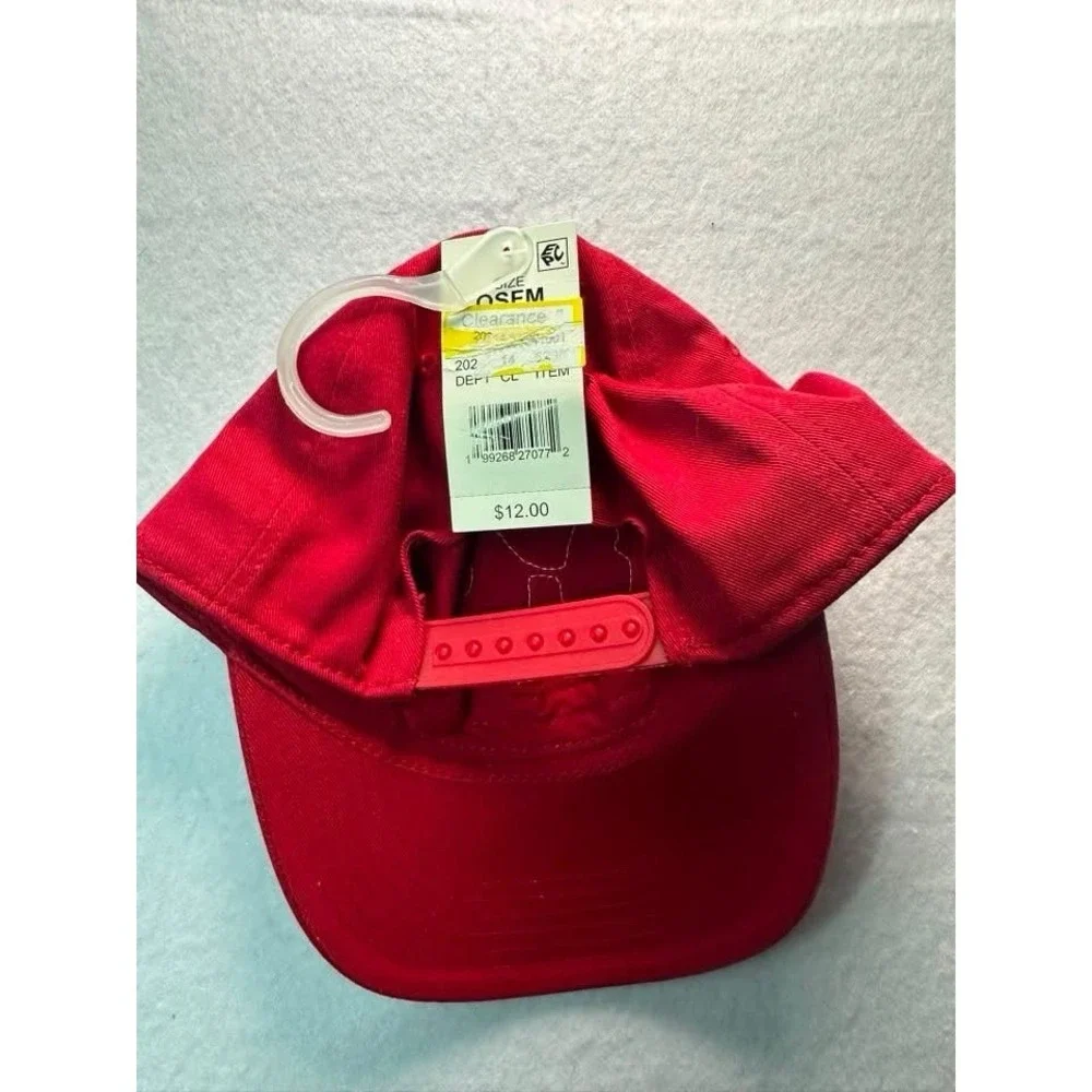 Red Child's Hat with White Bow OSFM New with Tags